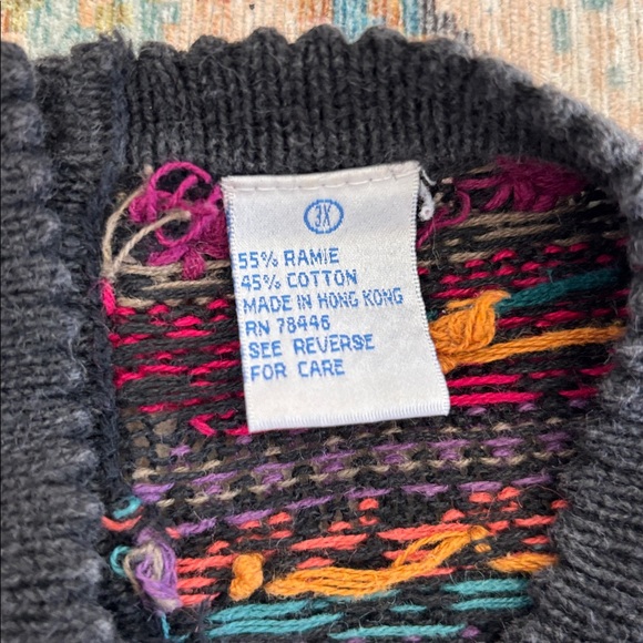 Vintage Northern Isles Retro Crewneck Sweater Sz 2XL Hand Embroider Cottagecore - Picture 12 of 14